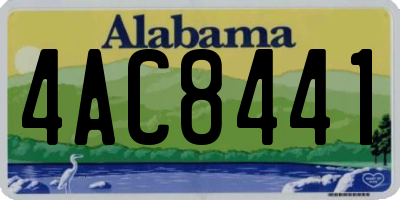 AL license plate 4AC8441