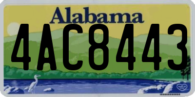 AL license plate 4AC8443