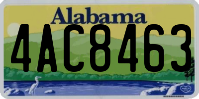 AL license plate 4AC8463