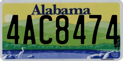 AL license plate 4AC8474