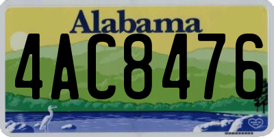 AL license plate 4AC8476