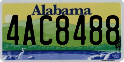AL license plate 4AC8488