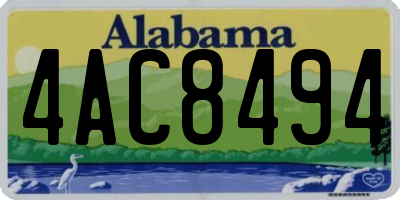 AL license plate 4AC8494