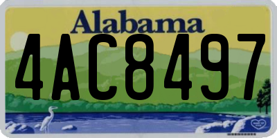 AL license plate 4AC8497