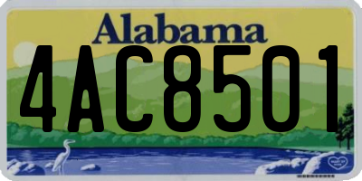 AL license plate 4AC8501