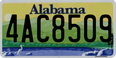 AL license plate 4AC8509