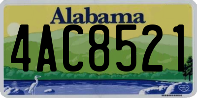 AL license plate 4AC8521