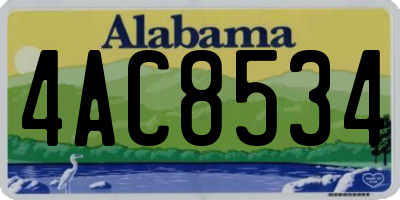 AL license plate 4AC8534