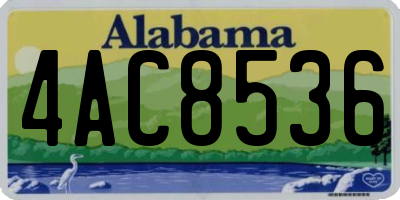AL license plate 4AC8536