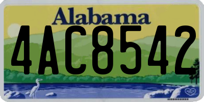 AL license plate 4AC8542
