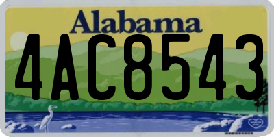 AL license plate 4AC8543