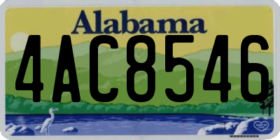 AL license plate 4AC8546