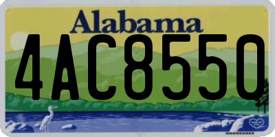 AL license plate 4AC8550