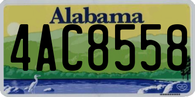 AL license plate 4AC8558
