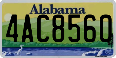 AL license plate 4AC8560