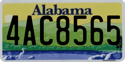 AL license plate 4AC8565