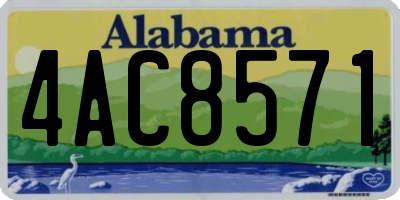 AL license plate 4AC8571
