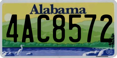 AL license plate 4AC8572