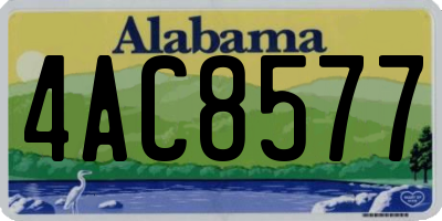 AL license plate 4AC8577