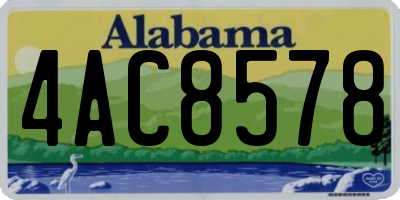 AL license plate 4AC8578