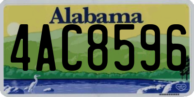 AL license plate 4AC8596