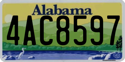 AL license plate 4AC8597