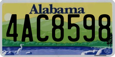AL license plate 4AC8598