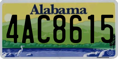AL license plate 4AC8615