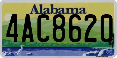 AL license plate 4AC8620