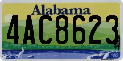 AL license plate 4AC8623