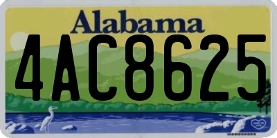 AL license plate 4AC8625