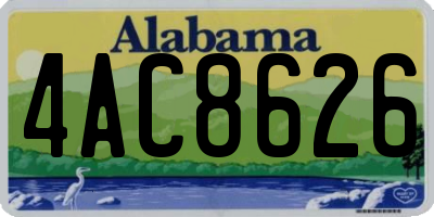 AL license plate 4AC8626