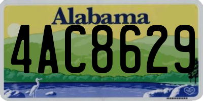AL license plate 4AC8629
