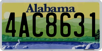 AL license plate 4AC8631