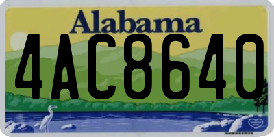 AL license plate 4AC8640
