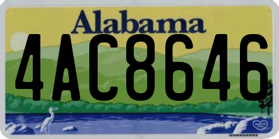 AL license plate 4AC8646