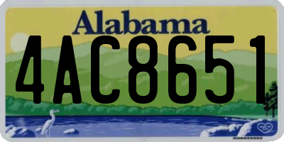 AL license plate 4AC8651