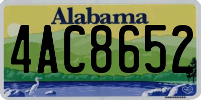 AL license plate 4AC8652