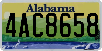 AL license plate 4AC8658