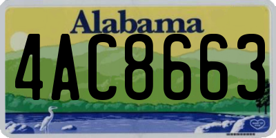 AL license plate 4AC8663