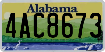 AL license plate 4AC8673
