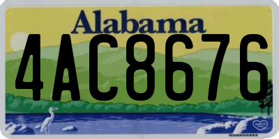 AL license plate 4AC8676