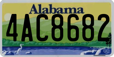 AL license plate 4AC8682