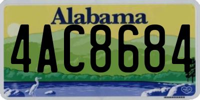 AL license plate 4AC8684
