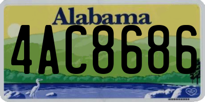 AL license plate 4AC8686