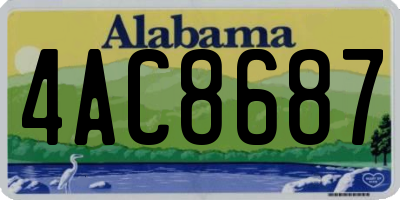 AL license plate 4AC8687