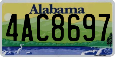 AL license plate 4AC8697