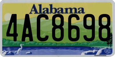 AL license plate 4AC8698