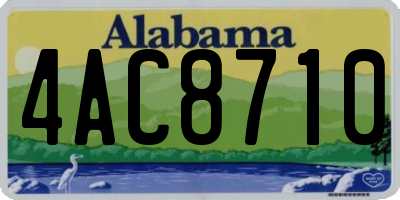 AL license plate 4AC8710