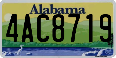 AL license plate 4AC8719